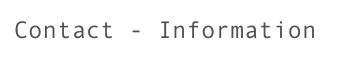 Contact - Information